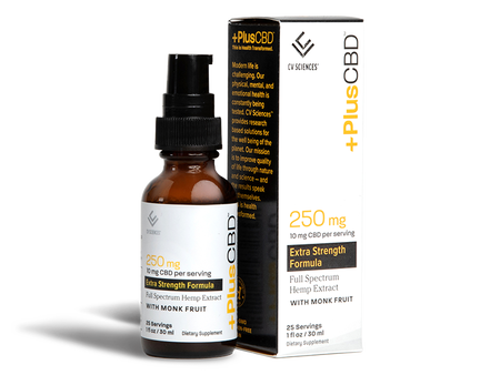 CBD Oil Drops Extra Strength 250mg, 1oz, Unflavored image number null